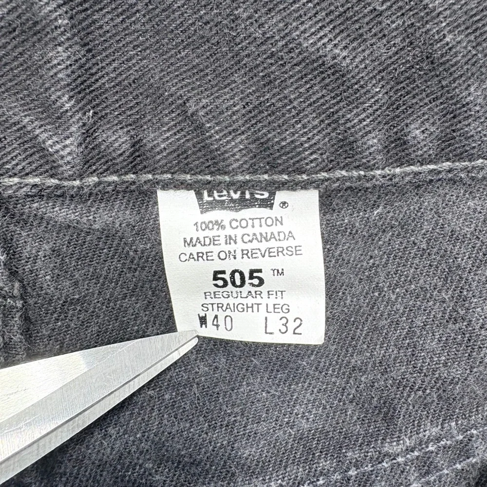 Vintage Y2K Levi's 505 Straight Leg‎ Jeans Mens 40x32 Black Regular Fit Canada